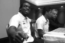 Pery Martínez, muy sonriente durante uno de las concentraciones de la Selección de Honduras. Foto: Archivo.