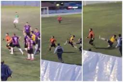 Con patadas voladoras intentan agredir a un árbitro en la Liga Mayor de Honduras