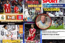 Así reacciona la prensa luego de la derrota del conjunto merengue ante Bayern Múnich en la ida de los cuartos de final de la Champions (1-2).