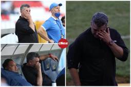 Diego Vázquez rompe en llanto en el banquillo de Motagua en el juego de su despedida ante Platense