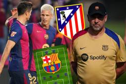 Barcelona recibe este martes al Atlético de Madrid en la ida de semifinales de la Copa del Rey. El 11 titular que prepara Hansi Flick para dar el primer golpe.