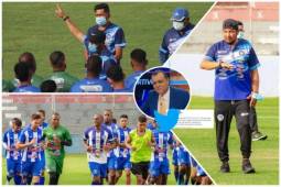 Carlos Padilla durante los ejercicios de entrenamiento previo a su debut con el Victoria.