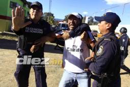 Detenido el DT Esperanzano por reclamos al arbitro, no obedecer a la autoridades policiales.Foto Diez