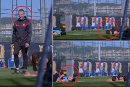 Hansi Flick deja en el suelo a jugadores del Barça: su intenso entrenamiento y la sonrisa del alemán