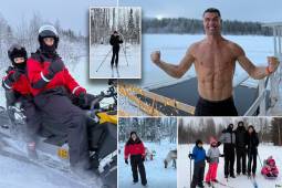 Cristiano Ronaldo disfruta las fiestas de fin de año con su familia en una de las regiones más frías del planeta.