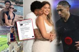 La pareja del futbolista denunció insultos racistas después de la victoria del Barcelona ante Benfica.