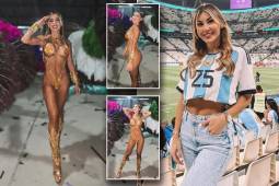 La hermosa pareja de un jugador argentino se viralizó en las redes sociales tras participar nuevamente en un carnaval de su país.