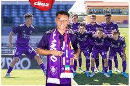 Erick Gunera militando en el Orlando City de la MLS Next Pro.