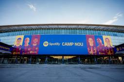 Así luce ahora la fachada del Spotify Camp Nou en Barcelona.