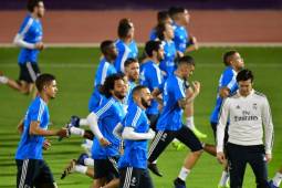 El equipo merengue realizó este lunes su primer entrenamiento en Abu Dabi.