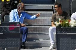 Cristiano Ronaldo asistió sin ningún miembro de su familia al 'Madrid Open'.