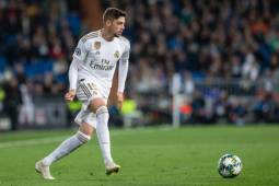 Federico Valverde durante uno de sus encuentros con el Real Madrid.