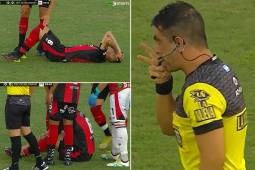 Juan de Tomasso se lesionó cuando el partido apenas llevaba tres segundos.