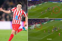 Barcelona se quedó con 10 y Julián Álvarez castigó con un golazo de tiro libre en el Camp Nou