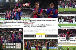 Barcelona le pasó por encima al Real Madrid (2-5) y conquistó la Supercopa de España en Arabia Saudita. Así reacciona la prensa tras la nueva goleada azulgrana.