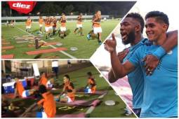 Entrenamiento de la Selección Sub-23 de Honduras en un centro de entrenamiento en Yokohama.