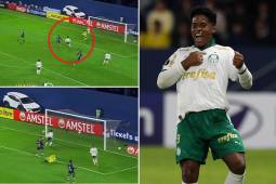 Endrick marcó su primer gol en la Copa Libertadores para la remontada del Palmeiras.