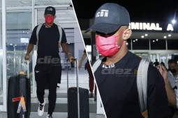 Antony Lozano al momento que llegaba a San Pedro Sula este sábado para unirse a la selección de Honduras. Foto: Neptalí Romero.