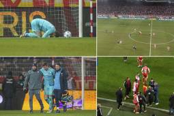 Portero del Bochum fue golpeado, el partido se suspende y luego ambos equipos deciden no disputar el balón