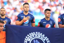 Olimpia vs Motagua - Final de ida torneo apertura 2018- Final de ida del fÃºtbol de Honduras: Motagua venciÃ³ a Olimpia ]AlineaciÃ³n Motagua 19 Jonathan Rougier2. Juan Pablo Montes 17 Denil Maldonado6 Reinieri MayorquÃ­n16 HÃ©ctor Castellanos24 Omar Elvir34 Kevin LÃ³pez12 Marcelo Santos10. MatÃ­as Galvaliz 21 Roberto Moreira9 Rubilio Castillo