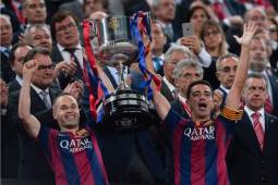 El Barcelona ganó su 27ª Copa del Rey, en el Camp Nou, imponiéndose ante el Athletic Club de Bilbao por 3 a 1. Foto AFP