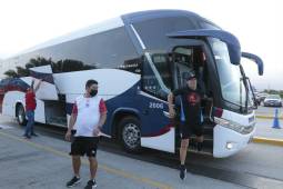 Pedro Troglio ya viaja hacia Tegucigalpa luego de haber aterrizado en San Pedro Sula desde Guatemala. FOTOS: Neptalí Romero.