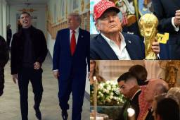 Trump destacó la presencia del futbolista portugués, quien acudió con su esposa Georgina Rodríguez y fue ubicado entre los primeros asientos del evento