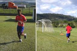 El lateral John Paul Suazo se integró hoy lunes a la pretemporada de Olimpia y con ello se acaba la incertidumbre. Foto @CDOlimpia