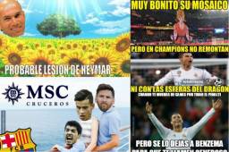 La lesión de Neymar, el mosaico del PSG, las goleadas de Real Madrid y Barcelona, protagonistas de los memes más divertidos del fin de semana.