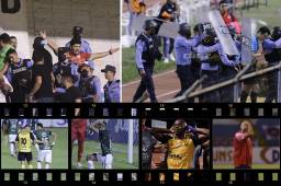 Real España doblegó a Marathón en el estadio Olímpico y lo dejó moribundo en la serie de semifinal. La vuelta es este sábado en el estadio Morazán. Te dejamos las mejores fotos que nuestros fotógrafos Neptalí Romero y Yoseph Amaya han captado.