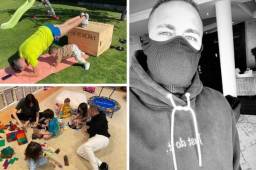 Con mascarilla, videojuegos y hasta entrenando, así son los diías de los futbolistas y otros deportistas por el mundo que están en cuarentena por el coronavirus.