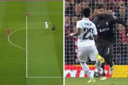 ¡Terrible error! Alisson Becker se complica al despejar y Real Madrid le empata el duelo al Liverpool