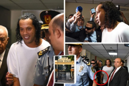 Ronaldinho y su hermano recibieron por parte de una jueza prisión preventiva por ser acusados de usar documentos falsos. Aquí las fotos más duras del crack brasileño esposado. (Fotos).