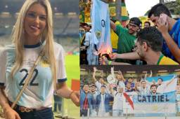 Te presentamos las mejores imágenes en las afueras y adentro del estadio Mineirao, de Belo Horizonte, donde Brasil y Argentina chocarán por las semifinales de la Copa América.