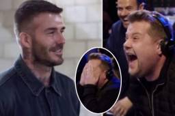 El comediante James Corden le jugó una mala broma a David Beckham.