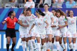 Melissa Pastrana en acción del encuentro entre España y Francia.