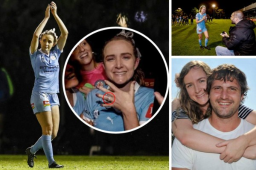 Rhali Dobson asistió a su último partido como profesional ya que se retira para luchar junto a su esposo contra una enfermedad que sufre y él la sorprendió.