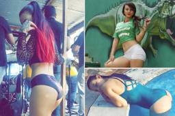 Así es la infartante Karen Mitchell, la guapa aficionada del Marathón que sueña con ver al verde campeón. Es bailarina que tiene unos movimientos espectaculares.