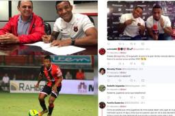 Luis Garrido firmó ayer su nuevo contrato con el Alajuelense de Costa Rica.