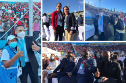 Teófimo López recibió gran cariño por parte de los hondureños en la toma de posesión de la presidenta Xiomara Castro. Así llegaron los otros deportistas, los hermanos Palacios y la elegancia Rambo de León.