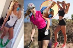 Paige Spiranac sale mostrando su busto en la fotografía que le hackearon a la golfista de los Estados Unidos.