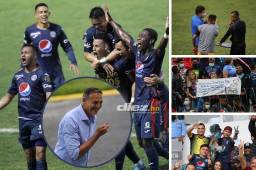 Los enfados de Héctor Vargas, dedicatoria de Moreira y el aficionado de la caguama en la fiesta de Motagua en la final