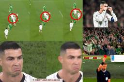 Cristiano, expulsado ante Irlanda por propiciar un codazo en la espalda de un rival. El portugués perdió los papeles y ha dejado a Portugal complicado para el cierre de las Eliminatorias UEFA.