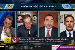 David Faitelson y sus compañeros en ESPN analizaron lo que fue el duro partido entre América y Olimpia.