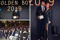 El portugués estuvo muy bien acompañado por su novia, la modelo y actriz Margarida Corceiro (20 años), que felicitó a Joao Félix escribiendo 'mi Golden Boy' en Instagram. FOTOS: Tuttosport.