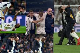 David Alaba salió muy preocupado por su lesión en la rodilla izquierda.