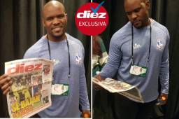 Brian Flores pidió al periodista Marvin Ávila el ejemplar de Diario DIEZ para guardarlo en su casa y tener un recuerdo de Honduras.
