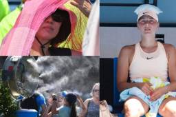 Las altas temperaturas han afectado a aficionados y tenistas en el Abierto de Australia.