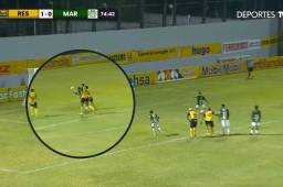 Así fue el único gol que marcó Marathón en las semifinales contra Real España: Lucas Campana de penal