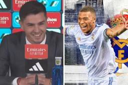 Brahim Díaz fue presentado este martes como nuevo jugador del Real Madrid y así fue su respuesta sobre Mbappé.